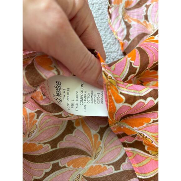 NWT Devotion Twins Platania Ruffled Asymmetric One Shoulder Top, Large $185 E10 - Picture 7 of 9